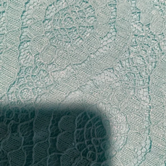 Blue and Green Embellished Boxy Short Sleeve Blouse - Picture 5 of 8